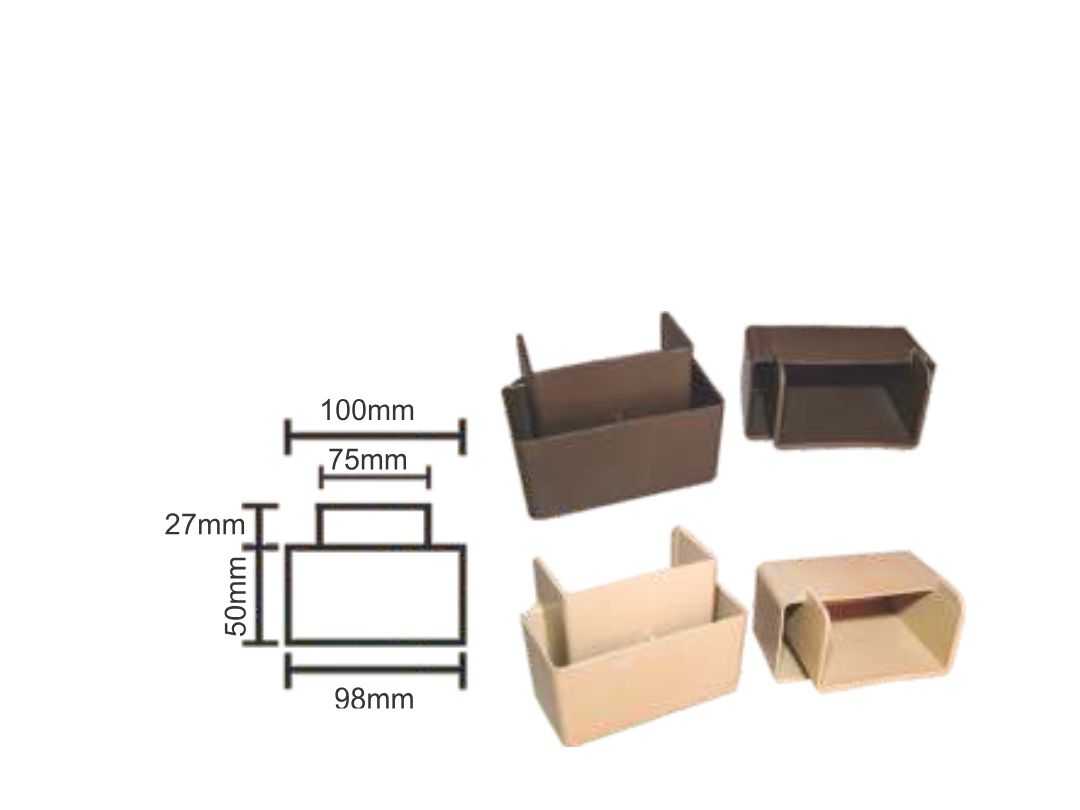 Pé 100x50x50mm com Aba
