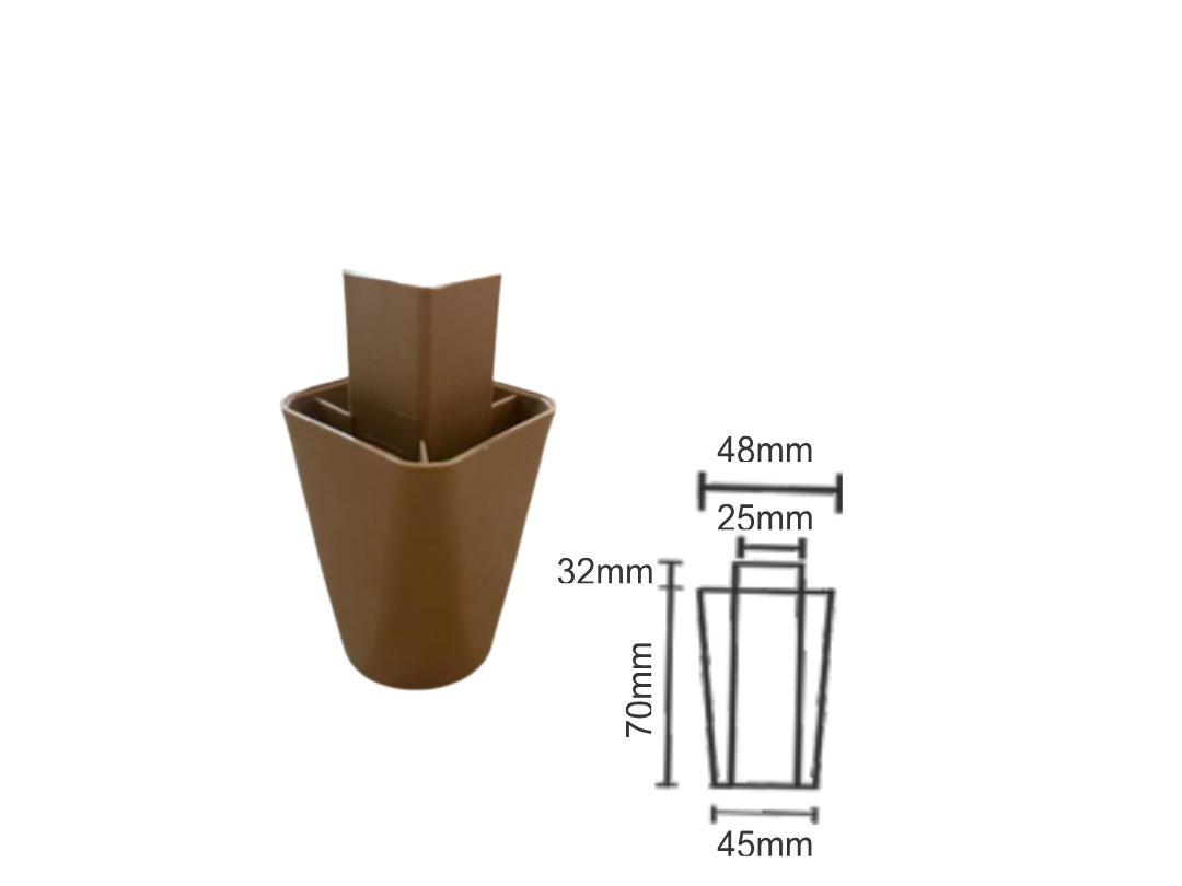 Pé Roupeiro 70x45mm